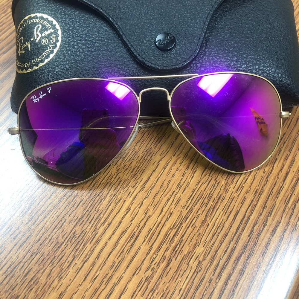 Polarized pink ray ban aviator classic